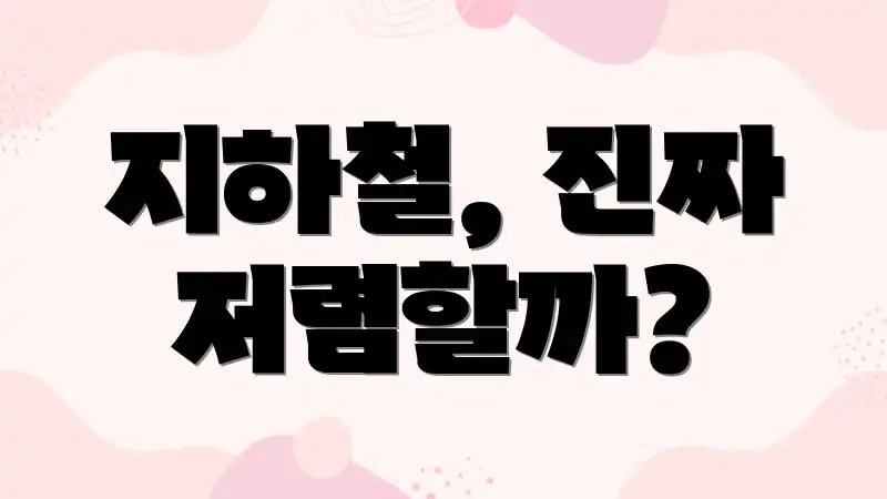 지하철, 진짜 저렴할까?