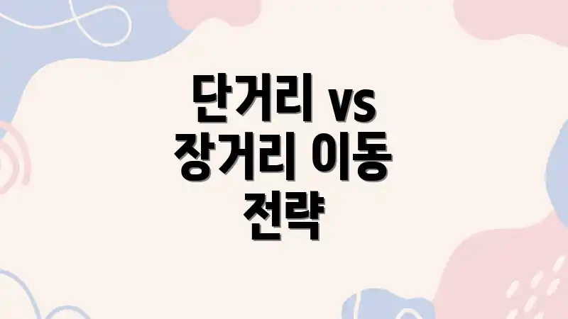 단거리 vs 장거리 이동 전략