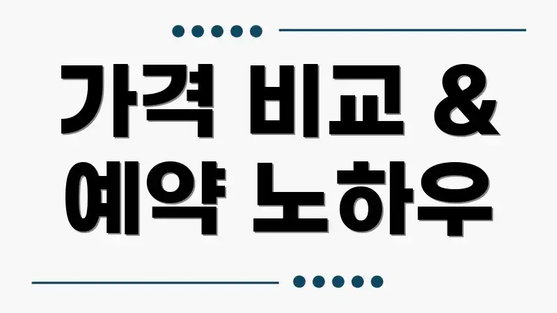 가격 비교 & 예약 노하우