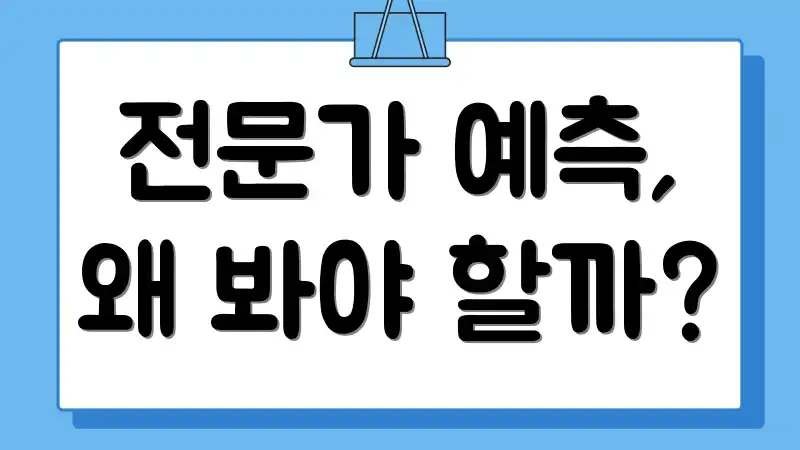 전문가 예측, 왜 봐야 할까?