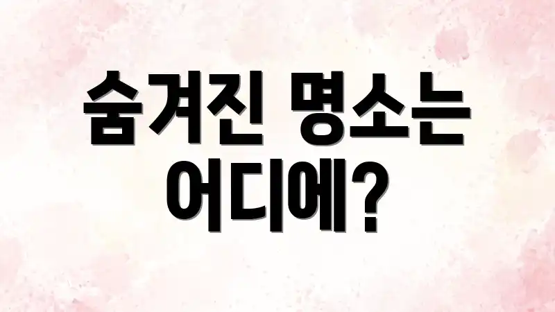 숨겨진 명소는 어디에?