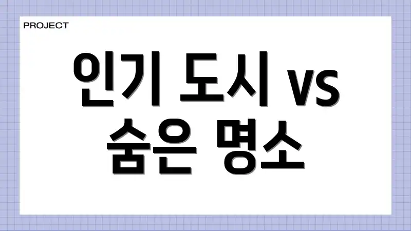 인기 도시 vs 숨은 명소