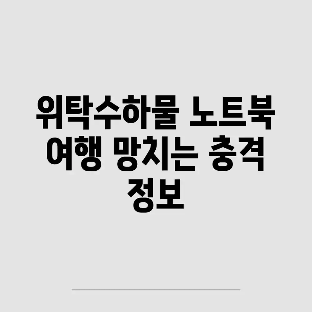 🤔 위탁수하물 노트북? 여행 망치는 충격 정보!