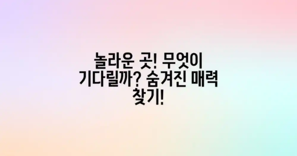 이곳의 매력, 무엇이 기다릴까?